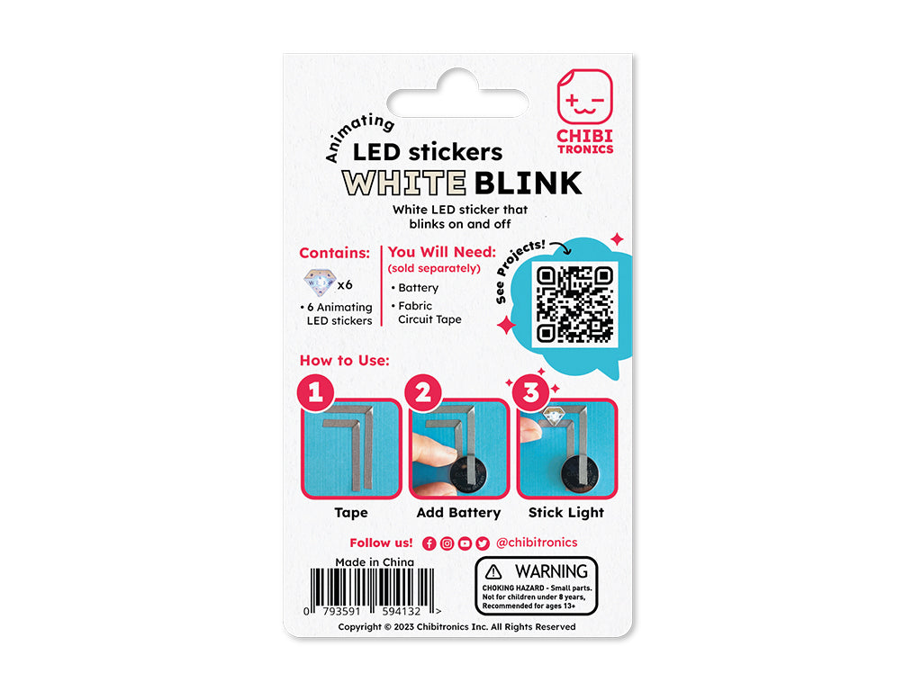 Blinkee 1145061 4 in. Glow Stick White