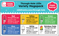 Through-hole LED Variety Megapack (240 LEDs)