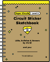 Preorder - Circuit Sticker Sketchbook, 3rd Ed 2025 (12 Pack) - Paper Circuits LEVEL 2