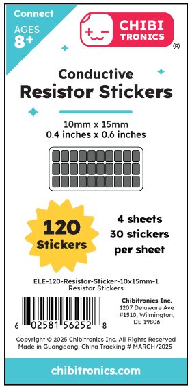 Preorder - Conductive Resistor Stickers - Regular Pack (120 Stickers)