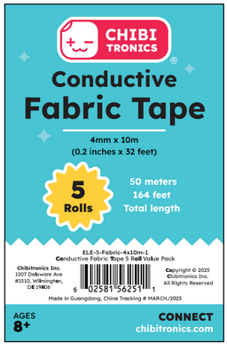 Preorder - Conductive Fabric Tape Spool - 5 Roll Value Pack