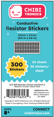 Conductive Resistor Stickers - Value Pack (300 Stickers) – Chibitronics ...