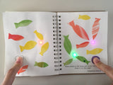 Circuit Sticker Sketchbook (2025 ed), 12-Pack - Paper Circuits LEVEL 2, LED Stickers & Launchpad Battery