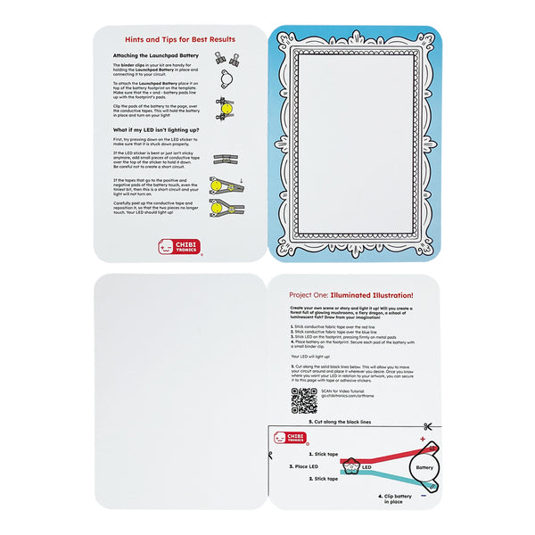 Project Intro Sticker Circuit Stickers Intro Kit: Paper Circuits LEVEL 2 – Chibitronics Inc.