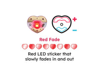 Animating Red/White Fade LED Stickers 6 pack