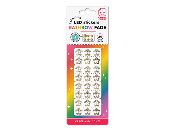 Animating Rainbow Fade LED Stickers 24 pack Animating Rainbow Fade LED Stickers 24 pack