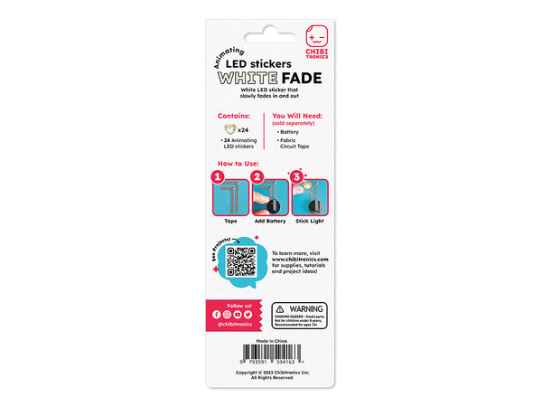 Sticker That Fade Color Animating White Fade LED Stickers โ Chibitronics Inc.